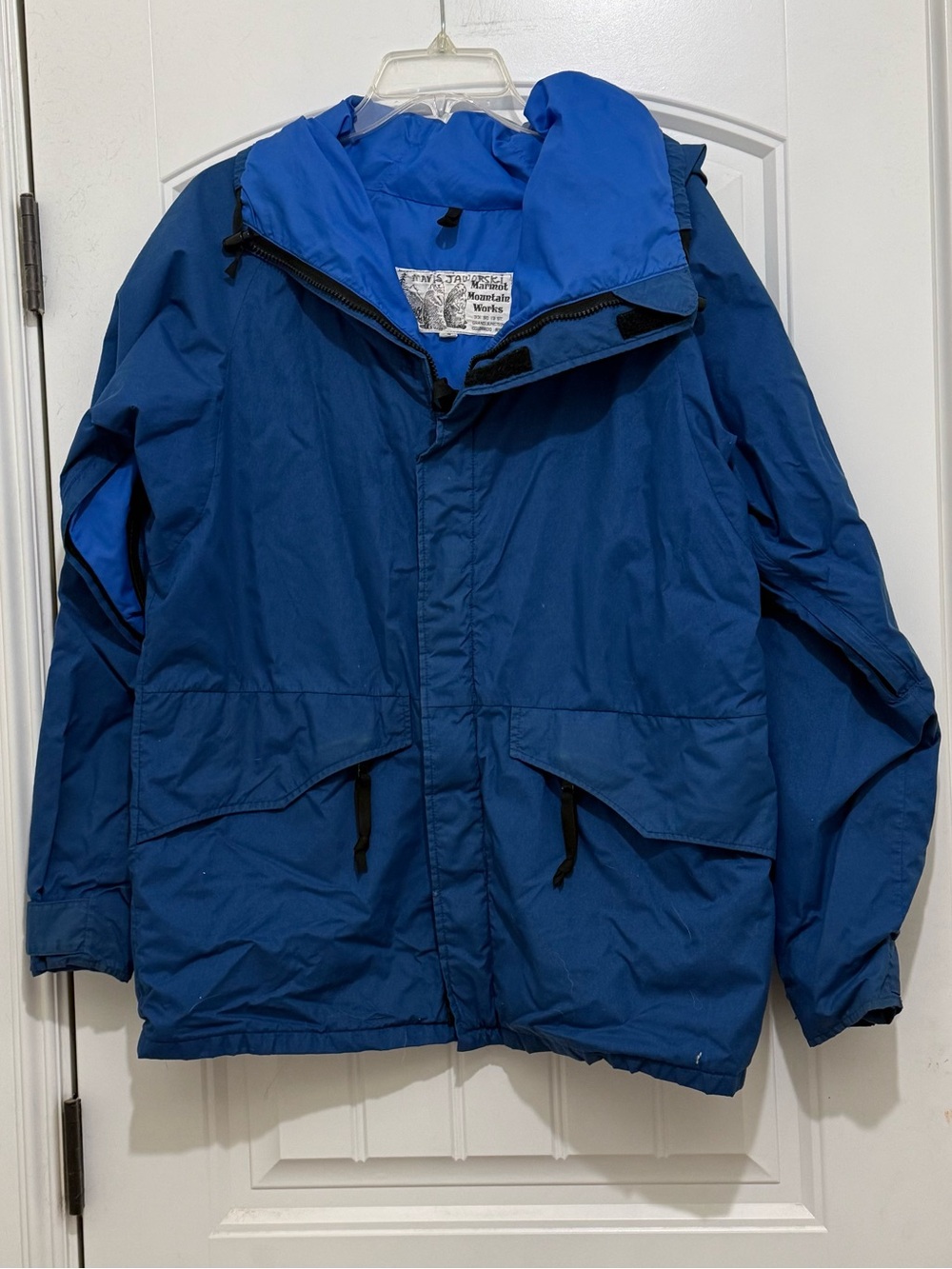 Marmot Mountain Works Colorado Vintage Gore Tex Blue Coat Parka Size Small